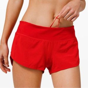 LULULEMON SPEED UP SHORT 2.5” DARK RED SIZE 4